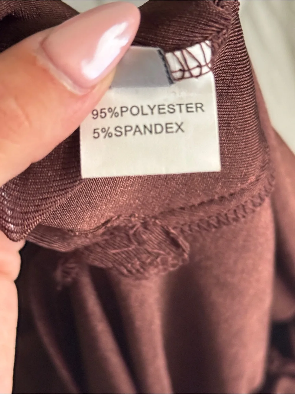 Women’s Brown Midi Skirt with Gold Accent